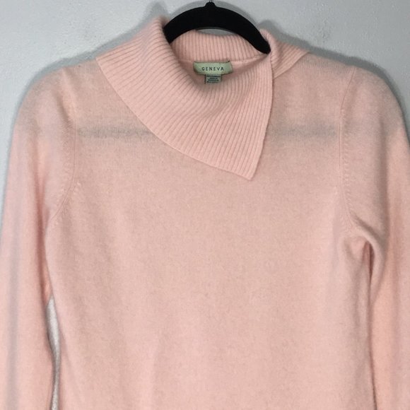 Geneva Blush Pastel Pink Cashmere Sweater *Valentine's Day* Super Soft Cashmere - Picture 3 of 11